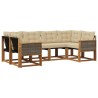 Ensemble de canapés d'extérieur 6 pcs Naturel et Beige 641002641002