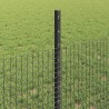 Clôture en fil soudé avec poteaux 100 x 0,5 m Gris Maille 641015641015