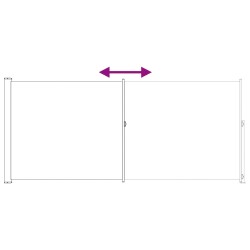 Store latéral rétractable 200 x 500 cm 100% polyester fer acier 641016641016