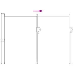 Store latéral rétractable 160 x 300 cm 100% polyester fer acier 641017641017