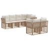 Ensemble de canapés d'extérieur 7 pcs Naturel Polyester 641030641030