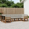 Ensemble de canapés d'extérieur 7 pcs Naturel et gris clair 641032641032