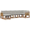 Ensemble de canapés d'extérieur 7 pcs Naturel et gris clair 641033641033