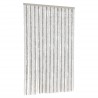 Rideau anti-mouches gris clair et blanc 118x220 cm chenille 641034641034