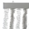Rideau anti-mouches gris clair et blanc 118x220 cm chenille 641034641034
