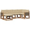 Ensemble de canapés d'extérieur 6 pcs Naturel et Beige 641035641035