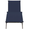 Chaise longue avec coussin gris résine tressée 641040641040