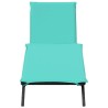 Chaise longue avec coussin en rotin synthétique noir 641043641043