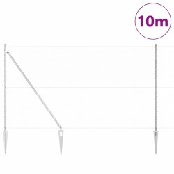 Clôture hexagonale avec poteau 10 x 1,5 m Acier galvanisé 641049641049