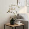 Plante orchidée artificielle avec pot Blanc 45 x 15 x 65 cm 641050641050