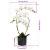 Plante orchidée artificielle avec pot Blanc 45 x 15 x 65 cm 641050641050