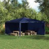 Mur de tente de fête 2 pcs Bleu 400 x 195 cm PE et acier 641059641059