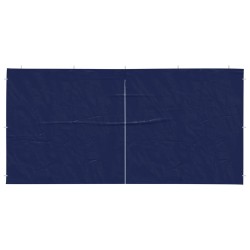 Mur de tente de fête 2 pcs Bleu 400 x 195 cm PE et acier 641059641059
