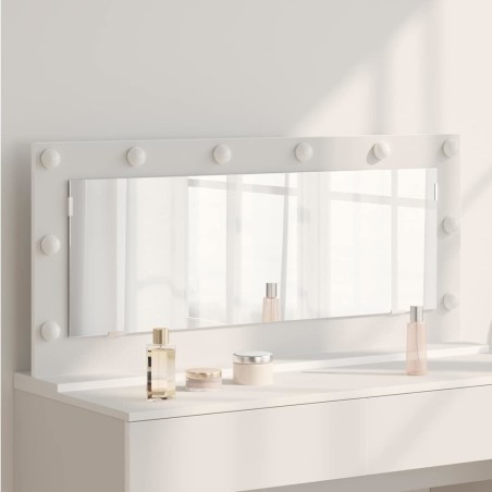 Miroir de vanité Blanc 100 x 45 x 18 cm Verre et bois composite 641080641080