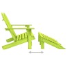 Chaise de jardin Adirondack 2 places et pouf sapin massif vert 641081641081