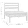 Salon de jardin 10 pcs Bois de pin massif Blanc 641088641088