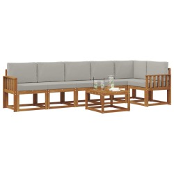 Ensemble de canapés d'extérieur 7 pcs Gris Naturel et Clair 641090641090