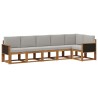 Ensemble de canapés d'extérieur 6 pcs Naturel et gris clair 641093641093