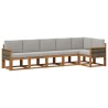 Ensemble de canapés d'extérieur 6 pcs Naturel et gris clair 641097641097