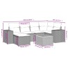 Salon de jardin 7 pcs avec coussins noir résine tressée 641105641105