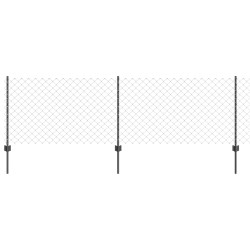 Clôture grillagée avec poteau 10 x 0,8 m Acier recouvert de PVC 641110641110