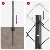Clôture grillagée avec poteau 10 x 0,8 m Acier recouvert de PVC 641110641110