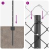 Clôture grillagée avec poteau 10 x 0,8 m Acier recouvert de PVC 641112641112