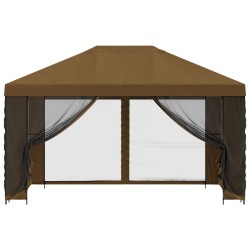 Abri de jardin avec parois 4 × 3 m Taupe Polyester et Acier 641120641120