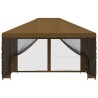 Abri de jardin avec parois 4 × 3 m Taupe Polyester et Acier 641120641120