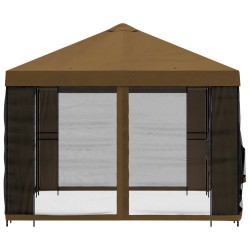 Abri de jardin avec parois 4 × 3 m Taupe Polyester et Acier 641120641120