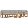 Ensemble de canapés d'extérieur 7 pcs Gris Naturel et Clair 641122641122