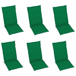 Chaises pliables de jardin lot de 6 avec coussins Bois d'acacia 641124641124