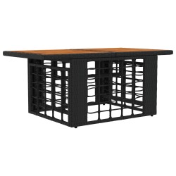 Table de Jardin Noir et naturel 100 x 55 x 37 cm 641131641131
