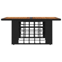 Table de Jardin Noir et naturel 100 x 55 x 37 cm 641131641131
