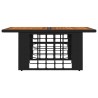 Table de Jardin Noir et naturel 100 x 55 x 37 cm 641131641131