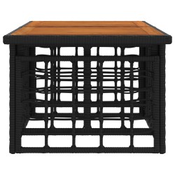 Table de Jardin Noir et naturel 100 x 55 x 37 cm 641131641131