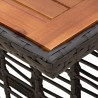 Table de Jardin Noir et naturel 100 x 55 x 37 cm 641131641131