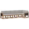 Ensemble de canapés d'extérieur 6 pcs Naturel et gris clair 641139641139