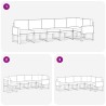 Ensemble de canapés d'extérieur 6 pcs Naturel et gris clair 641139641139