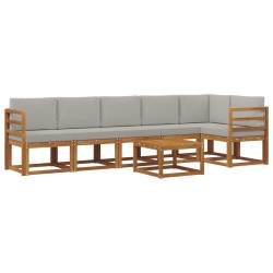 Ensemble de canapés d'extérieur 7 pcs Gris Naturel et Clair 641141641141