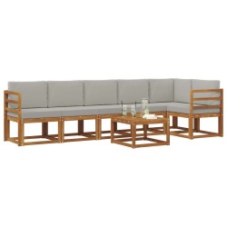 Ensemble de canapés d'extérieur 7 pcs Gris Naturel et Clair 641141641141