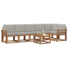 Ensemble de canapés d'extérieur 7 pcs Gris Naturel et Clair 641142641142