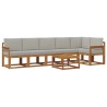 Ensemble de canapés d'extérieur 7 pcs Gris Naturel et Clair 641145641145