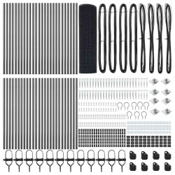 Clôture en fil soudé avec pointes 100 x 0,5 m Gris Maille 641152641152