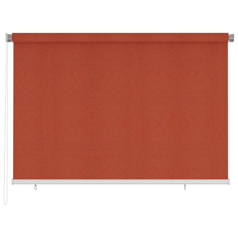 Store roulant d'extérieur 225 (l) x 140 (H) cm couleur terre cuite HDPE 641155641155