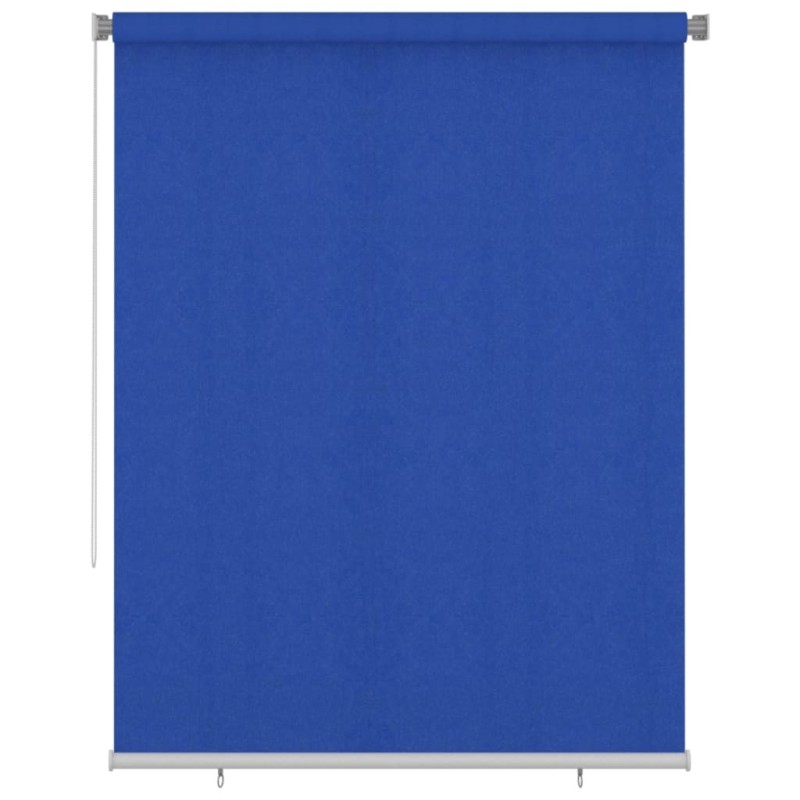 Store roulant d'extérieur 185 (l) x 230 (H) cm bleu HDPE 641157641157