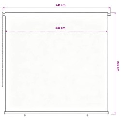 Store roulant d'extérieur 185 (l) x 230 (H) cm bleu HDPE 641157641157