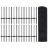 Clôture en fil soudé avec poteaux 100 x 0,5 m Gris Maille 641161641161