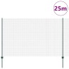 Clôture en fil soudé avec poteaux 25 x 1,5 m Vert Maille 641167641167