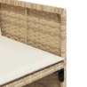 Ensemble à manger de jardin et coussins 9 pcs beige Poly rotin 641179641179